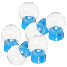 6 szt. plastikowe bańki 270 ml z nakrętką – niebieskie