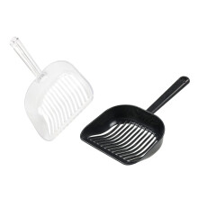 Cat Litter Scoop 2-Pack, Durable Material, Easy Clean Design, Comfortable Grip, Quick Litter Box Care, White Black