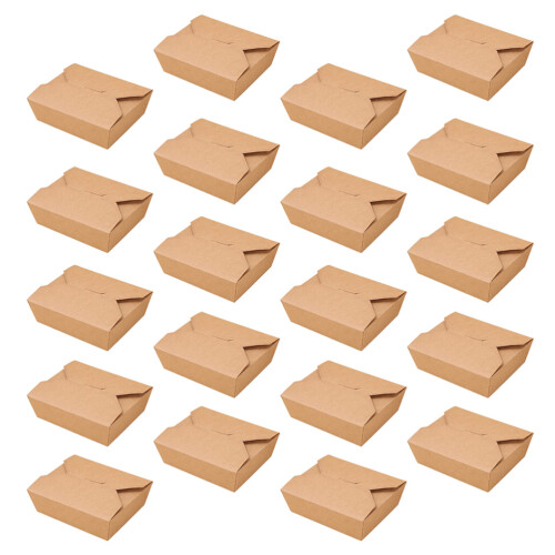 de almoço descartáveis papel kraft 2000 ml 20 un