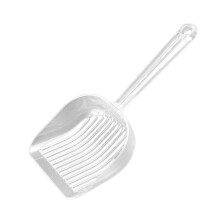Kitten Waste Sifter Scoop Long Handle Litter Box Cleaner Ergonomic Cat Litter Scoop Golden Mesh Slot Comfortable Grip