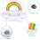Inflatable Drink Holder Floating Rainbow Cloud Pool Drink Holder Floating Drink Salad Fruit Serving 2