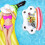 Inflatable Drink Holder Floating Rainbow Cloud Pool Drink Holder Floating Drink Salad Fruit Serving 18