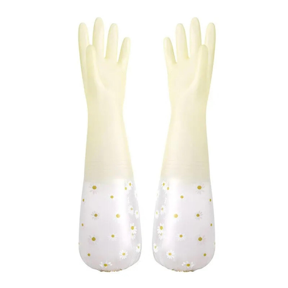 Cleaning Gloves Waterproof Latex For Dishwashing Kitchen Laundry Household Wear-Resistant Rubber Gloves Yellow-image-OPC-PKQVXVC-NEW