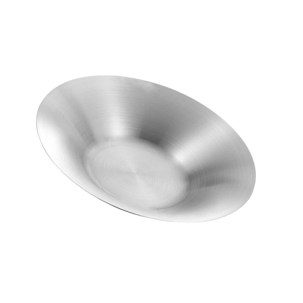 Stainless Steel Food Serving Plate Deep Round For Pasta Salad Dish Safe For Family Meals And Parties-image-OPC-PKQVY6V-NEW