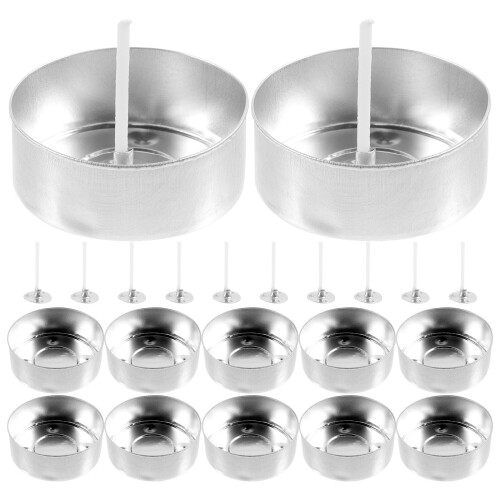 conjunto -velas com pavios, alumínio, kit fabricação velas
