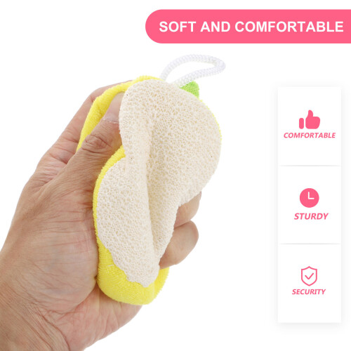 6 esponjas esfoliantes para com escova de massagem infantil 1