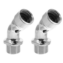 2Pièces Connecteur 1/2" En Laiton Argenté Pour Douche