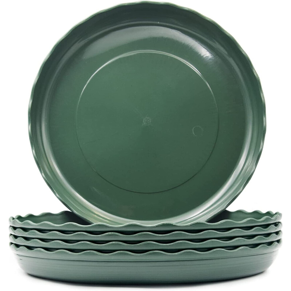 Plant Saucers 5 Pack Durable Plastic Thick Round Drip Tray For Indoor Outdoor Garden Flower Pots 25 cm With Laciness-image-OPC-PKQW7D6-NEW