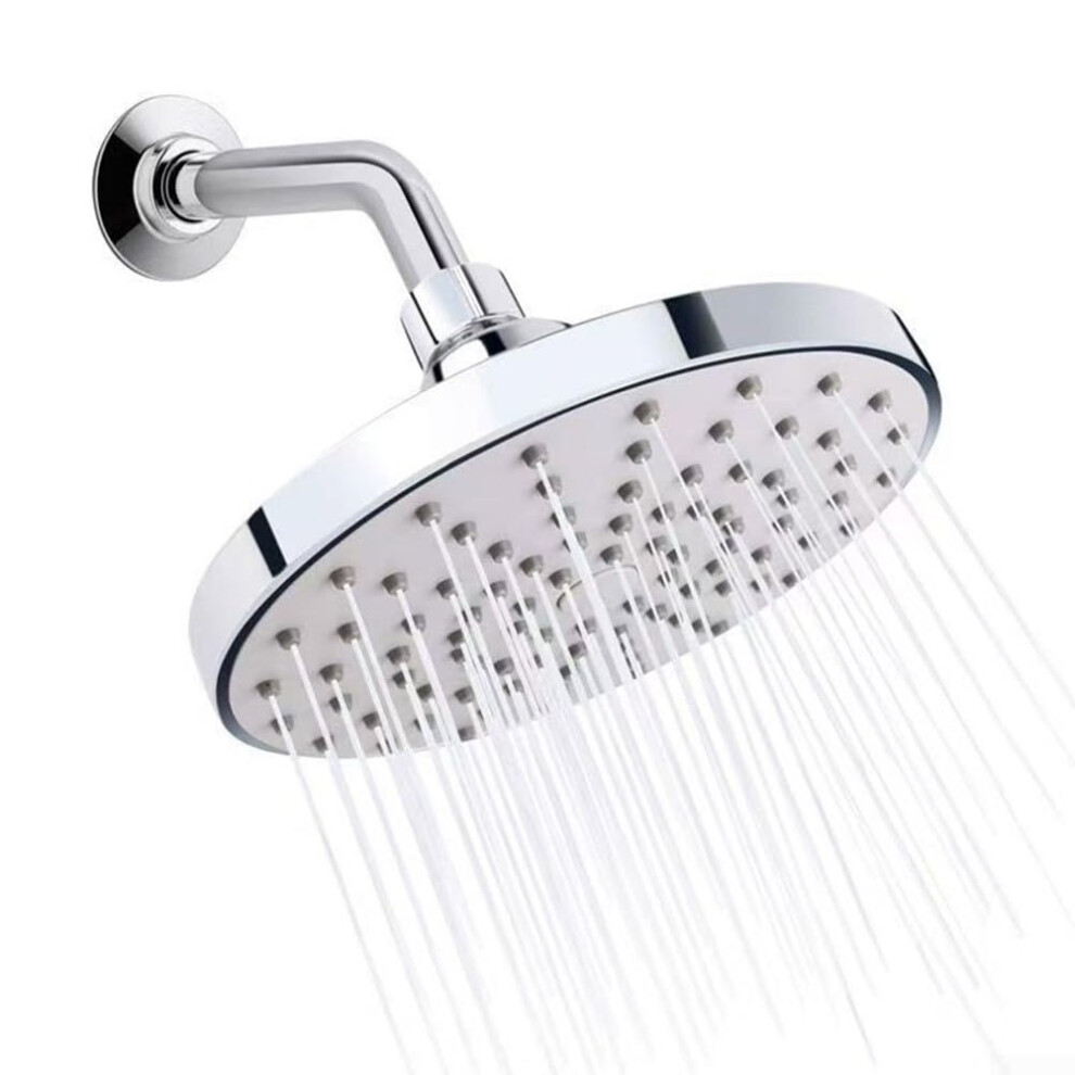 High Pressure Shower Head Chrome Finish Rainfall 6-Inch Large Round Waterfall Shower Head 9084446079883