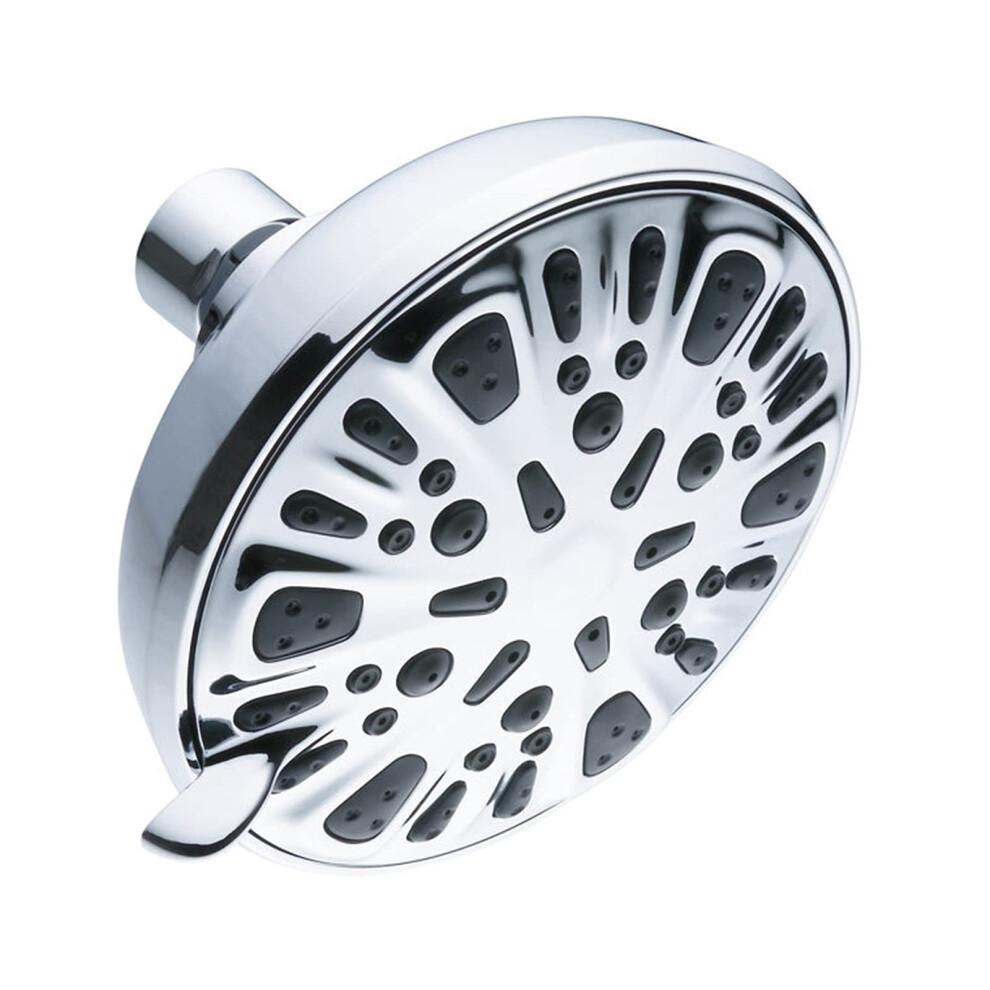 4.5-Inch Rain Shower Head With 9 Settings, Pressure-Boosting Fixed Shower Head, Easy-Clean Silicone Nozzles 9084446079951