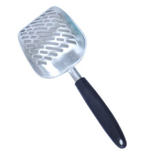 Long Handle Durable Metal Pet Litter Scoop For All Litter Types, Comfortable Grip, Random Handle Color