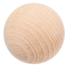 bola redonda de madera natural 7,5 cm para croquet y juegos