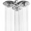 9.5 Inch ABS Bathroom Shower Head Petal Shape, 3-Function Adjustable Top Shower Head, Rainfall Style, Silver 2