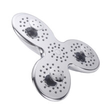 9.5 Inch ABS Bathroom Shower Head Petal Shape, 3-Function Adjustable Top Shower Head, Rainfall Style, Silver