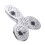 9.5 Inch ABS Bathroom Shower Head Petal Shape, 3-Function Adjustable Top Shower Head, Rainfall Style, Silver 1