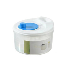 Salad Spinner Fruit & Veg Washer Spinning Colander With Clear Serving Bowl Multifunctional Dehydrator Blue