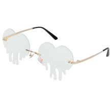 1 paar herzförmige sonnenbrillen, accessoire für augenschutz