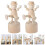 2St Clown Ornament DIY Set Voor Desktop Decor Beige 7