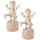 2St Clown Ornament DIY Set Voor Desktop Decor Beige 2