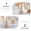 2St Clown Ornament DIY Set Voor Desktop Decor Beige 10