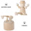 2St Clown Ornament DIY Set Voor Desktop Decor Beige 9
