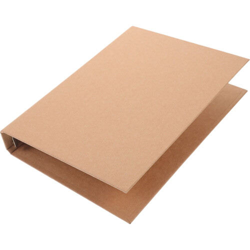 capa para pasta com 6 argolas papel kraft reutilizável a5