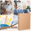 capa para pasta com 6 argolas papel kraft reutilizável a5 6