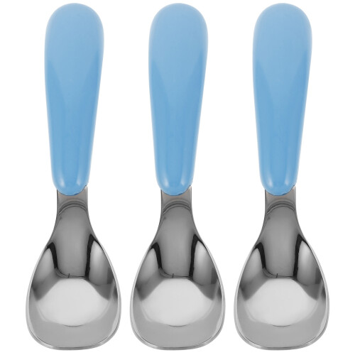 3 colheres aço inoxidável para bebés e crianças,