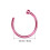 2 unidades piercing nariz cirúrgico 8 mm rosa 2