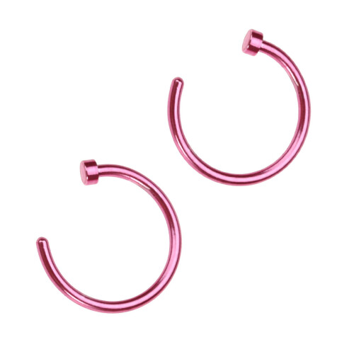 2 unidades piercing nariz cirúrgico 8 mm rosa 2