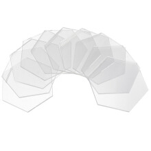 10 unidades placas decorativas hexagonais acrílico transparente diy