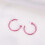 2 unidades piercing nariz cirúrgico 8 mm rosa 5