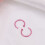 2 unidades piercing nariz cirúrgico 8 mm rosa 9
