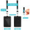 conjunto de suportes retráteis para crachás com capas pu 8