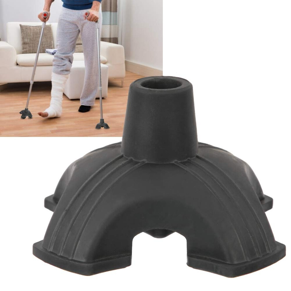 Cane Tip Self-Standing Rubber Four-Base Anti-Skid Pad, 19mm, for Walking Stick