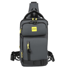 camping shovel  Dark Gray New Nylon Messenger Bag Multifunctional Men's Chest Bag Outdoor Leisure USB Backpack