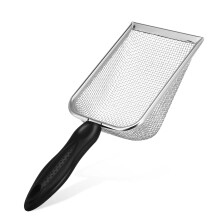 Cat Litter Scoop Ergonomic Handle Stainless Steel Mesh Sifter For Easy Cleaning, Hanging Tool For Kittens And Cats