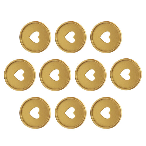 10 buchbindungsscheiben ringbuchringe planer-scheiben herzförmig