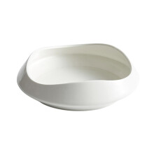 Ceramic Salad Plates, Special-Shaped High-Sided Dinner Plates, Soup Plates, Modern Shape Dinnerware, Square 21x21x4.5 Cm
