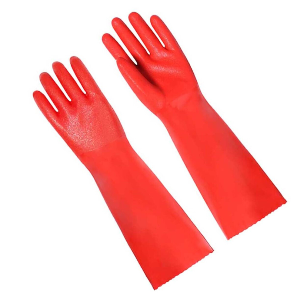 Kitchen Cleaning Gloves Thickened Red One Pair For Daily Use Comfortable For Laundry And Gardening-image-OPC-PKQX2QZ-NEW