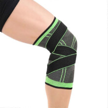 camping kit Green Weaving Knee Brace Breathable Sleeve Support for Running Jogging Sports 1pcs