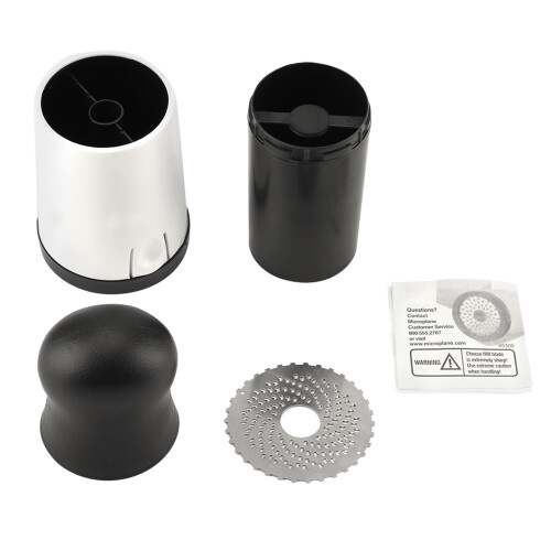 Manual Cheese Shredder Grater, Adjustable Thickness, Black & White 2