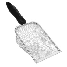 Stainless Steel Cat Litter Scoop Long Handle Heavy Duty Mesh Sifter For Quick Waste Separation Litter Box Cleaning Tool