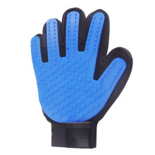 Cleaning Gloves Silicone Pet Grooming Glove for Dogs and Cats Deshedding Hair Removal Blue Right Hand