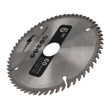 6" Hartmetall-Kreissägeblatt mit 60 Zähnen für Holz & Metall, Silber