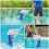 1Set Blue Pool Cleaning Accessory Set with Spoon Net and Aluminum Rod 9