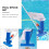 1Set Blue Pool Cleaning Accessory Set with Spoon Net and Aluminum Rod 11