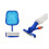 1Set Blue Pool Cleaning Accessory Set with Spoon Net and Aluminum Rod 4