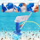 1Set Blue Pool Cleaning Accessory Set with Spoon Net and Aluminum Rod 8