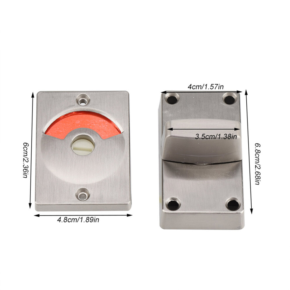 Privacy Indicator Door Bolt Lock For Bathroom Engaged/Vacant Hardware Included / 3451351678917